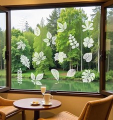 Window Clings for Birds, 26 Pcs Decals to Prevent Bird Strikes Clear