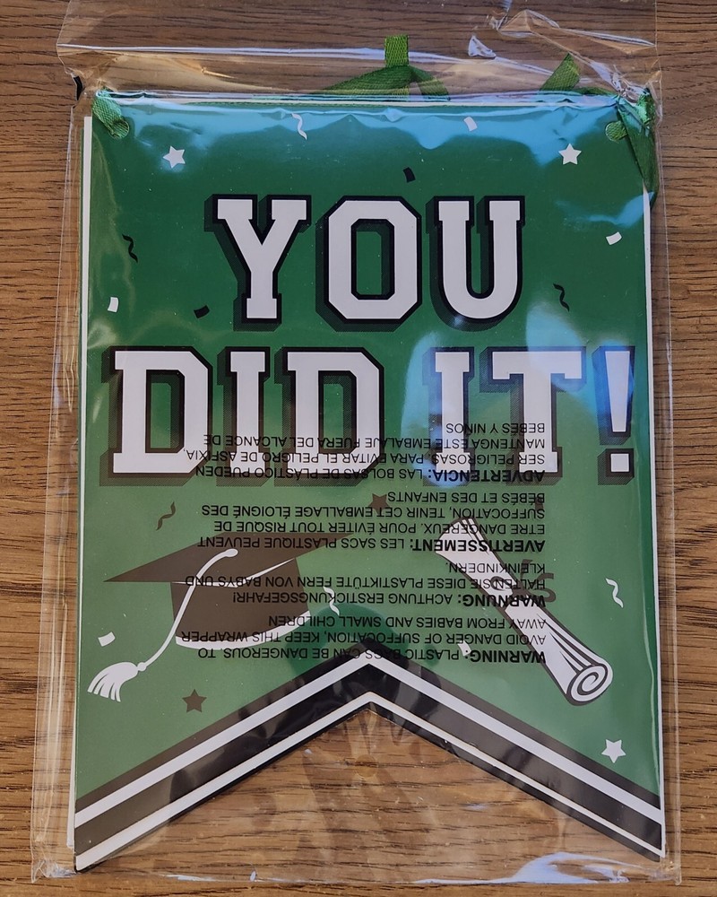 FREE Green Congrats Grad You Did It Graduation 15 Banner 2026 Any Year US New