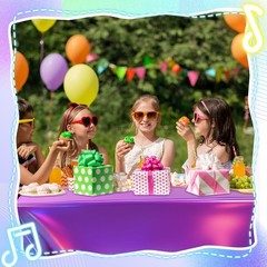 3 Pcs Kpop Theme Party Purple & Pink & Silver Iridescent Party Tablecloth 54 …