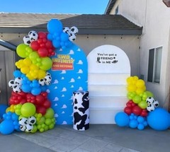 Red Blue Yellow Balloons Arch Kit, 162pcs Multi Color Red Yellow Green Blue