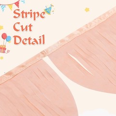 4 Pack Peach Scallop Pennant Banner Each 13 Inch Princess Party Garland Banne…