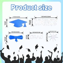 1000 PCS Silver and Blue 2025 Graduation Table Confetti for Party Decor