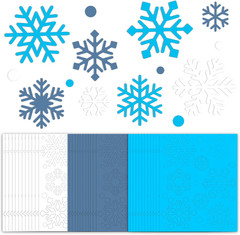 288 PCS Snowflake Paper Cutouts Winter Snowflake Shape Paper Cut Outs Card Stock