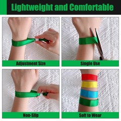100 Pcs Cloth Event Wristbands, Event Wristbands, Colored Wrist Bands for Eve…