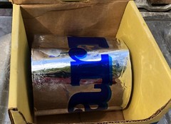 Metalized Banner 5» x 150 Yd Partial Roll Just Married Wedding Bells vintage