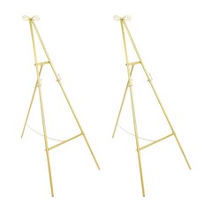 Modern Gold Display Easel 2 Pack Decorative Floor Standing Holder for Event