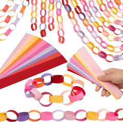 Paper Chain Strips Set 240 Pieces Bright Colors DIY Craft Party Decorations 46