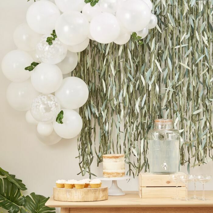 GINGER RAY WHITE AND PEARL BALLOON ARCH WITH DUAL ACTION AIR PUMP