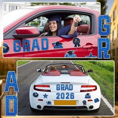 Durable Graduation Car Decorations – 22 Magnets for Class of 2026 Celebrations