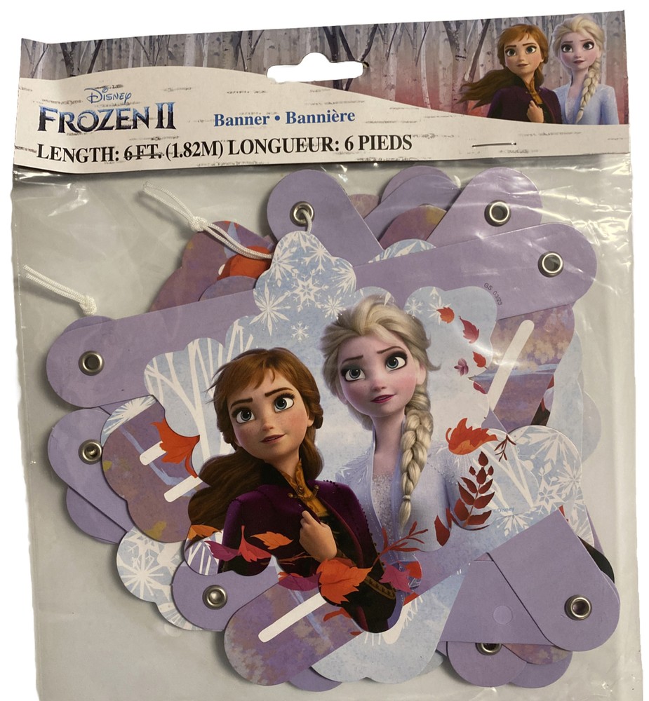 Disney Frozen 2 Happy Birthday Banner 6 Feet Part Decor NEW