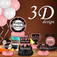 Freestanding Glittery Retirement Table Centerpieces – 9PCS for Glamorous Parties