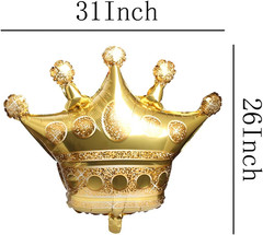 3Pcs Gold Crown Foil Balloons Wedding Bridal Shower Party Decorations Engagement