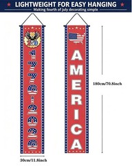 250th Anniversary Banners – 1776-2026 250th Independence Day Door Banner, Red…