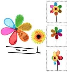 Balcony Sunflower Windmill Wind Spinner Beautiful Bright Colors Creative