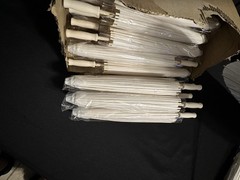 5 16’ White Paper Parasol Umbrellas Wedding Photography Prop