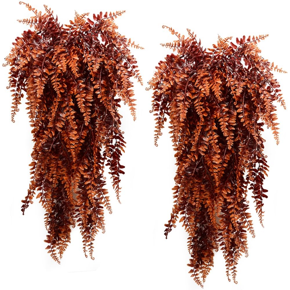 6pcs Artificial Hanging Fall 7.8 inches x x 32 inches, Orange