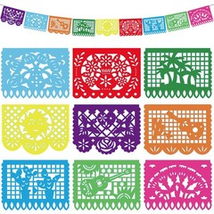OHOME Cinco De Mayo Decorations – Papel Picado Banner Streams | Mexican Theme Bi