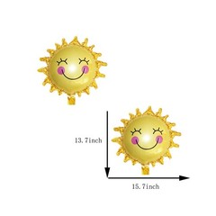 10PCS Sun Foil Balloons Set Sunshine Balloons for Summer Party, Wedding, , Su…