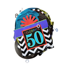 50th Happy Birthday Decorations-Full Box with banner, streamers and more