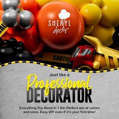 ALL-IN-1 Balloon Arch Kit with BONUS Caution Tape & Truck Balloons – Balloons…