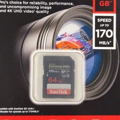 SanDisk Extreme PRO 64GB SDXC UHS-I Card 170MB/s 4K UHD V30 U3 Memory Card NEW