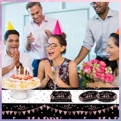 40th Birthday Decorations for Women,Rose Gold 7.64 x 7.36 x 1.73 inches,