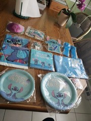 Lilo and Stitch Party Supplies Over 130PCS Birthday Decorations, Banner, Plates