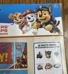 Paw Patrol Scene Setters With Props. Happy Birthday Party Decoration Poster Mask