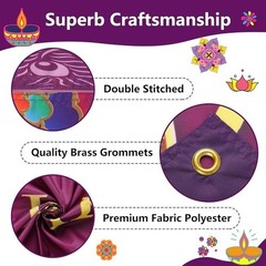 Diwali Backdrop Banner High Quality Polyester Party Decoration Photo Prop New