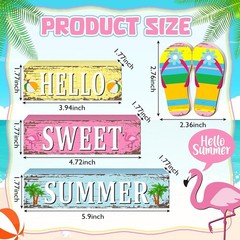 Creative Summer Table Centerpiece – 4 Wooden Flip Flop Blocks for Gifting