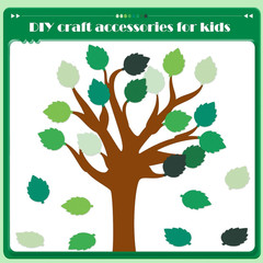 200 Pcs Paper Leaf Cutouts 4 Inch Assorted Green Color Leaf Cut Outs Paper Leaf