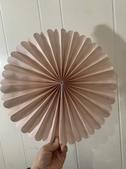Pink White Rose Gold Party Decor Lot- Pom Poms & Pinwheels
