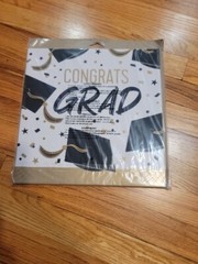 Graduation Card Box Holder Congrats Grad Foldable Cardboard, 12in x 12in Box