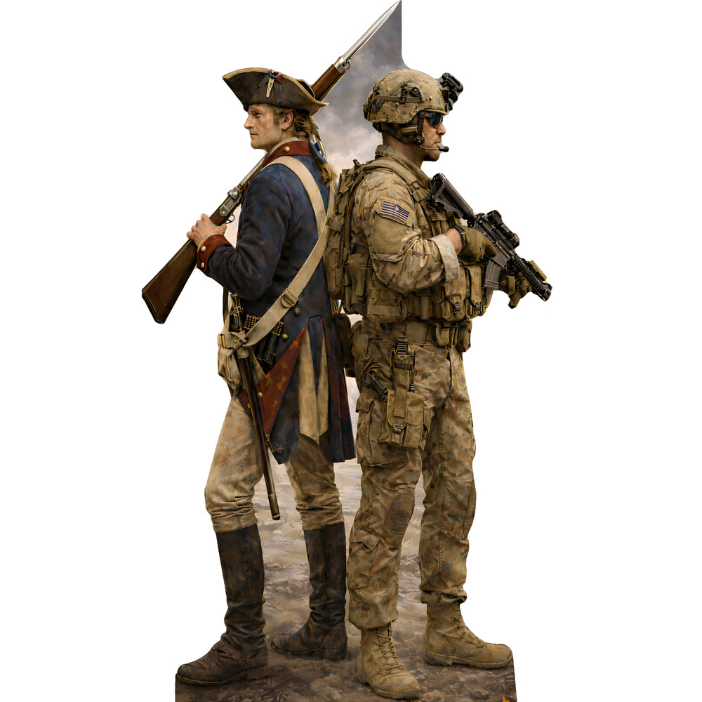 H25958 Revolutionary Modern Armed Forces Soldier Warfare Co-op Cardboard Cutout