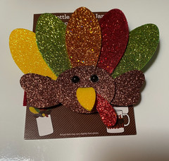 Thanksgiving Holiday Glitter Wraps Set of 2 Message Wrap Bottle Jar Mug Candle