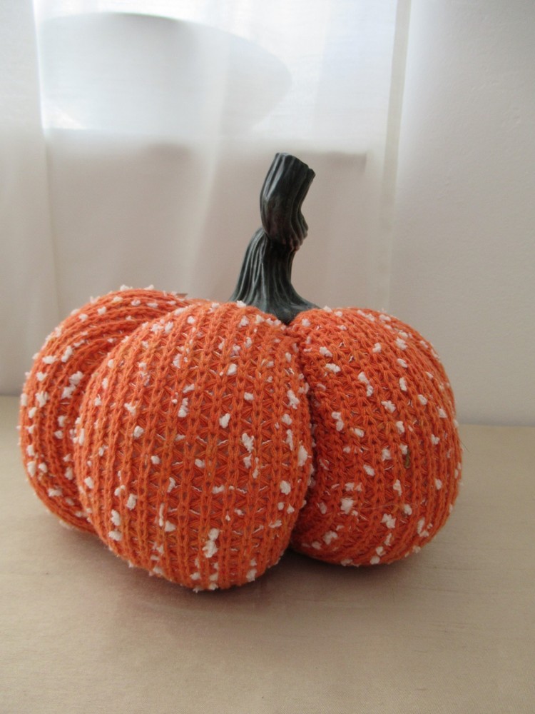 Floralsilk Large Orange Plush Pumpkin, Autymn Decor, BNWT
