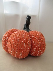Floralsilk Large Orange Plush Pumpkin, Autymn Decor, BNWT