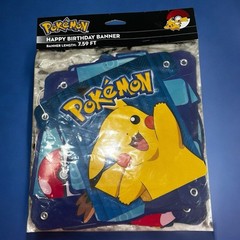 Pokemon Pikachu Happy Birthday Banner 7.59 FT Party Decoration