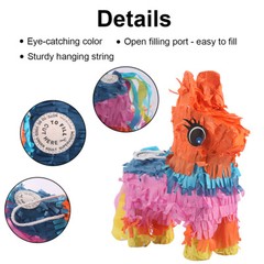 3Pcs Donkey Pinatas with Hanging Loop for Fiestas Mexican Cinco de Mayo Decor