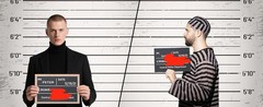 Mugshot Backdrop 5x7ft Police Lineup Backdrop Vinyl Height Chart Wanted Sign