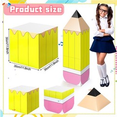 Large Classroom Theme Decoration Boxes Back To School Photo Props 6 PCS Set