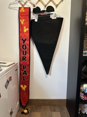 Disney Hidden Peeking Mickey Mouse Happy Birthday Party Embroidered Felt Pennant