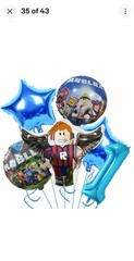 Robot Birthday Party Decorations Supplie Rbx Game Celebration Party Balloons 5PC