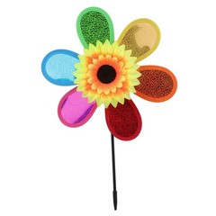 Balcony Sunflower Windmill Wind Spinner Beautiful Bright Colors Creative