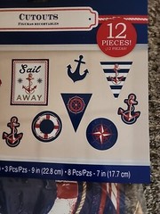 Amscan Nautical Cutouts 12pc Value Pack Party Celebration Various Prints & Sizes