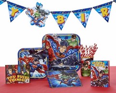 Justice League Party Banner Superman Batman Flash Superhero Birthday Party Décor