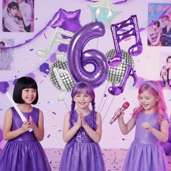 Purple Music Birthday Party Decorations Magical Music Themed Party Supplies, …