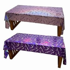K-Style Birthday Decorations Iridescent Holographic Laser Tablecloth 2 Pack