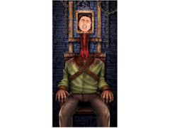 Head Ripper Photo Prop Stand-Up Halloween Party Horror Haunted House Life SIze