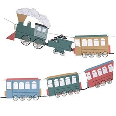 Trains Party Banner (Pack of 1), 10′ Party Garland Including Excess Cord